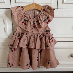 Konges Slojd Cherry Kids Dress with Ruffle Details